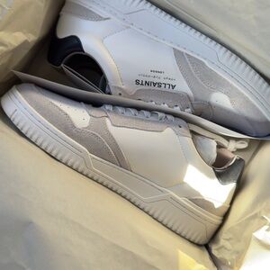 All Saints White and Black Sneakers